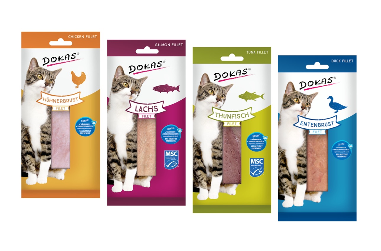 DOKAS Snack-Mix Filets 4x22g Katzensnack