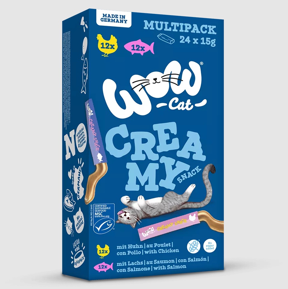 WOW Creamy Snack Multip CAT 24 x 16g