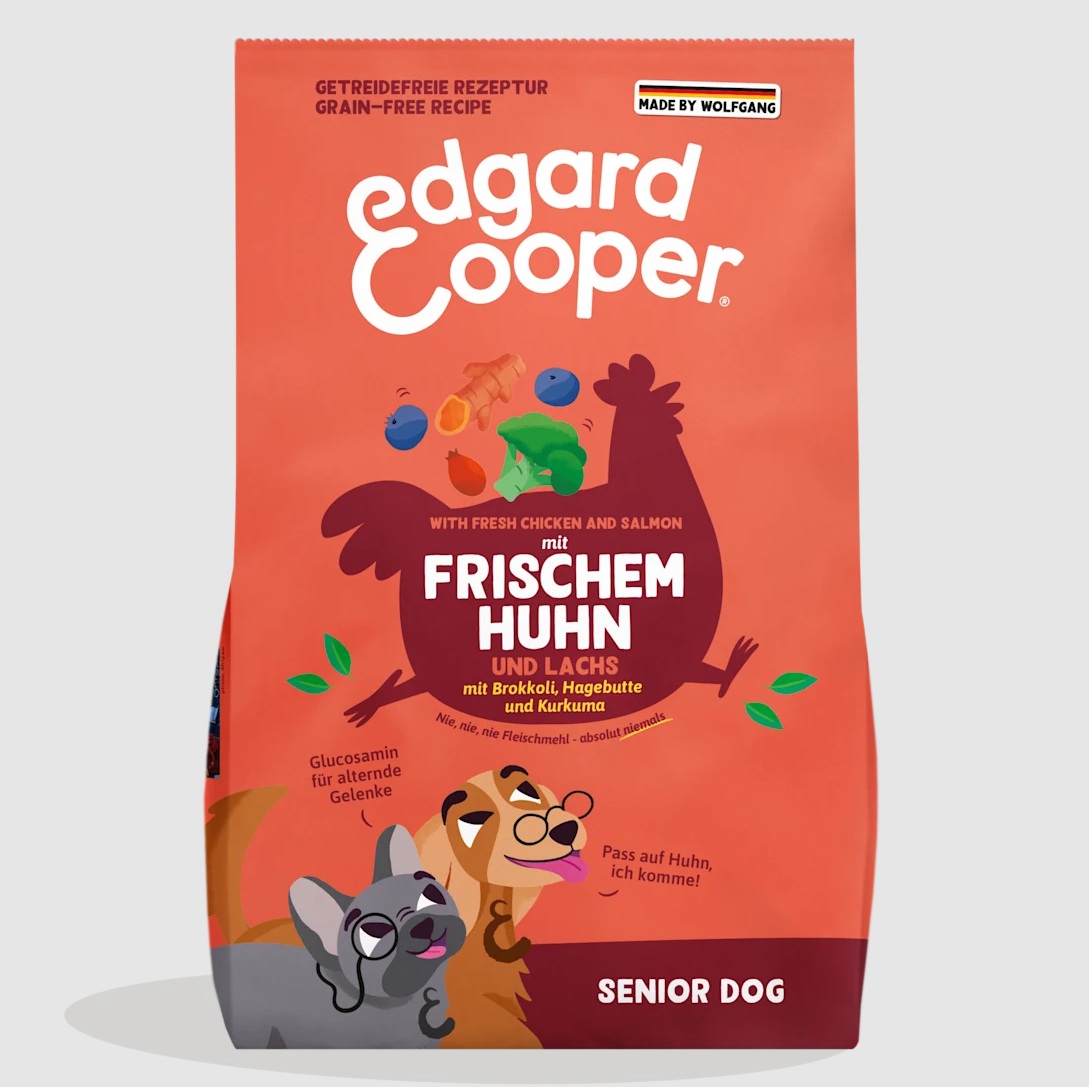 Edgard&Cooper Senior Freilauf-Huhn und Lachs Hundetrockenfutter