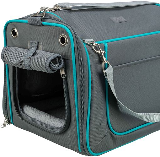 TRIXIE Wohn- und Transporttasche Vicky, 40 × 27 × 28 cm, grau