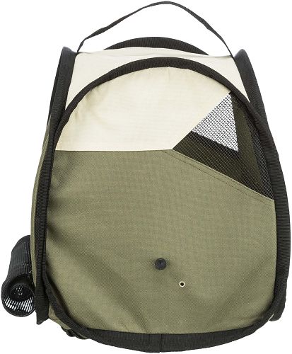 TRIXIE Transporttasche, Vogel, 27 × 32 × 27 cm, beige/olivgrün