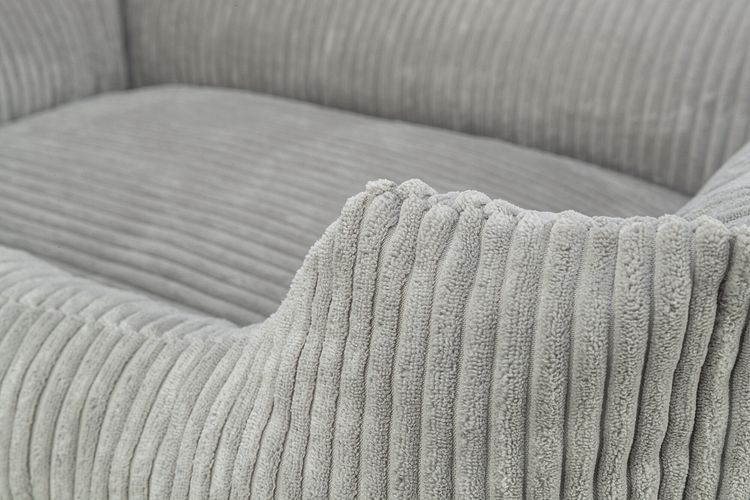 TRIXIE Vital Bett Jonna eckig mit Cordplüsch und Memory-Foam, hellgrau