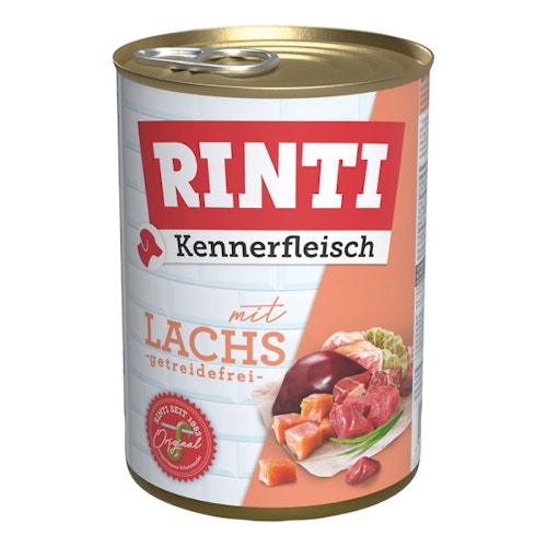 Rinti Kennerfleisch Dose 6x400g Lachs Hundenassfutter