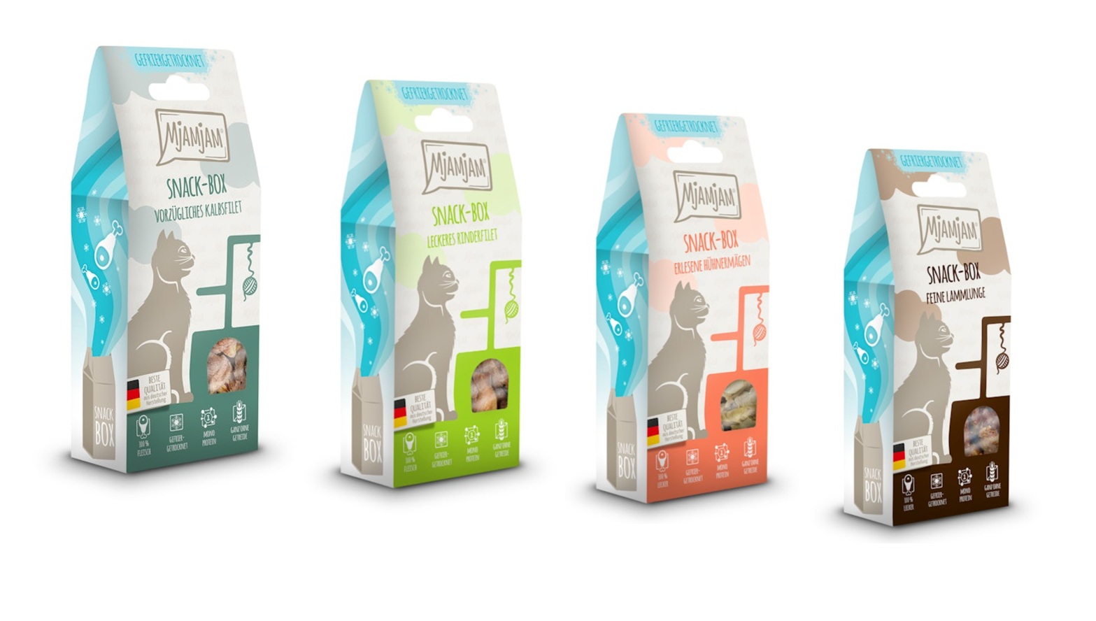 MJAMJAM Snack-Mix 1 leckere Snackbox 4x35g Katzensnack