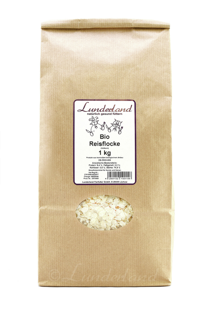 Lunderland Bio-Reisflocken Vollkorn Nahrungsergänzung