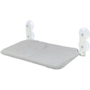 Vorschaubild Fenster-Liegeplatz, Plüsch/Netzstoff, klappbar, 58 × 34 cm, weiß/grau