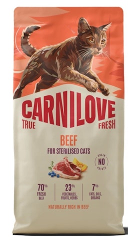 Carnilove True Fresh Sterilised Rind Katzentrockenfutter