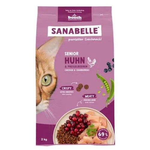 Sanabelle 2kg Senior Huhn Katzentrockenfutter