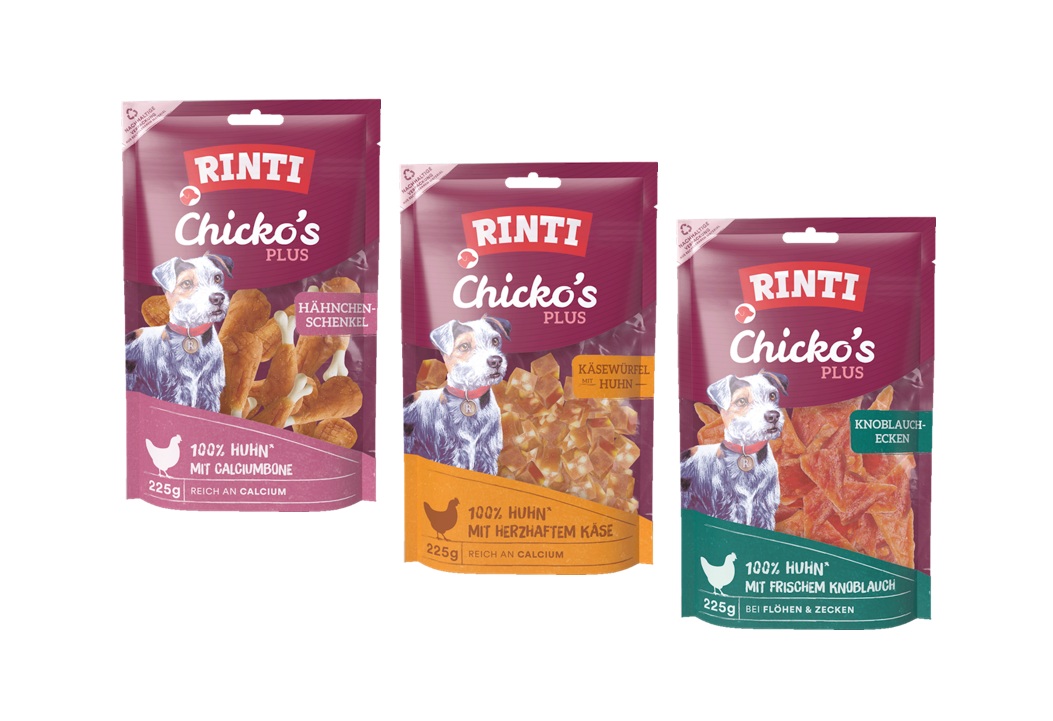 Rinti Snack-Mix Chicko Plus 3x225g Hundesnack