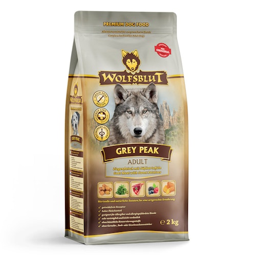 WOLFSBLUT Grey Peak Ziegenfleisch mit Süßkartoffeln Hundetrockenfutter