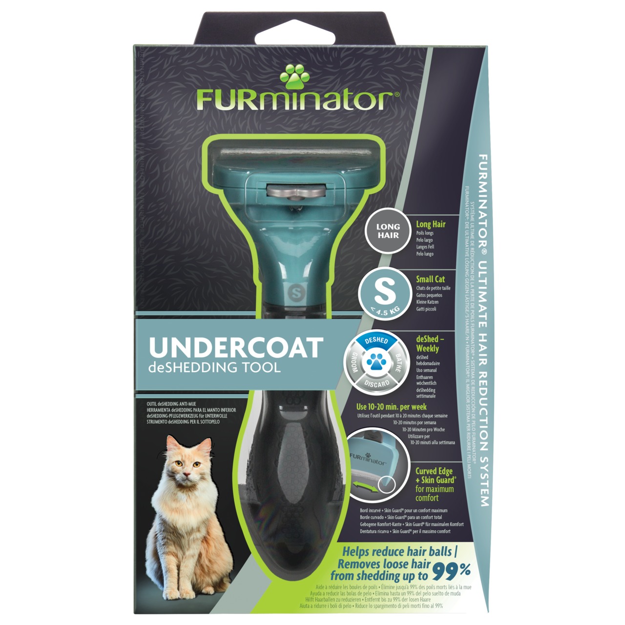 Furminator deShedding Tool Cat Langhaar Pflegewerkzeug für Katzen