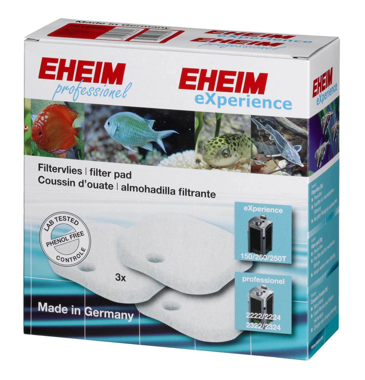 EHEIM Aquarium Satz Filtervlies für 2222/2224, 2322/2324 und professionel 250 und 250T 3Stück