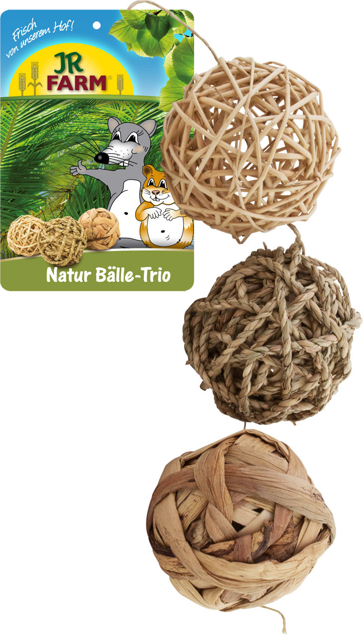 JR FARM Natur Bälle-Trio (1 Stück) Kleintiersnack