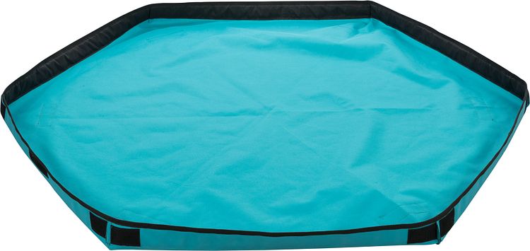 TRIXIE Freilauf mit Netz/Boden, Meerschwein., Polyester, ø 130 × 55 cm, türkis/hellgrau