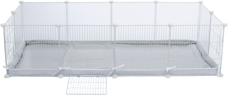 TRIXIE Indoor Freilaufgehege, Metall/Kunststoff, 140 × 35 × 70 cm, weiß