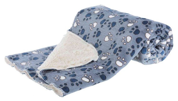 TRIXIE Decke Tammy, Softplüsch, 150 × 100 cm, blau/beige