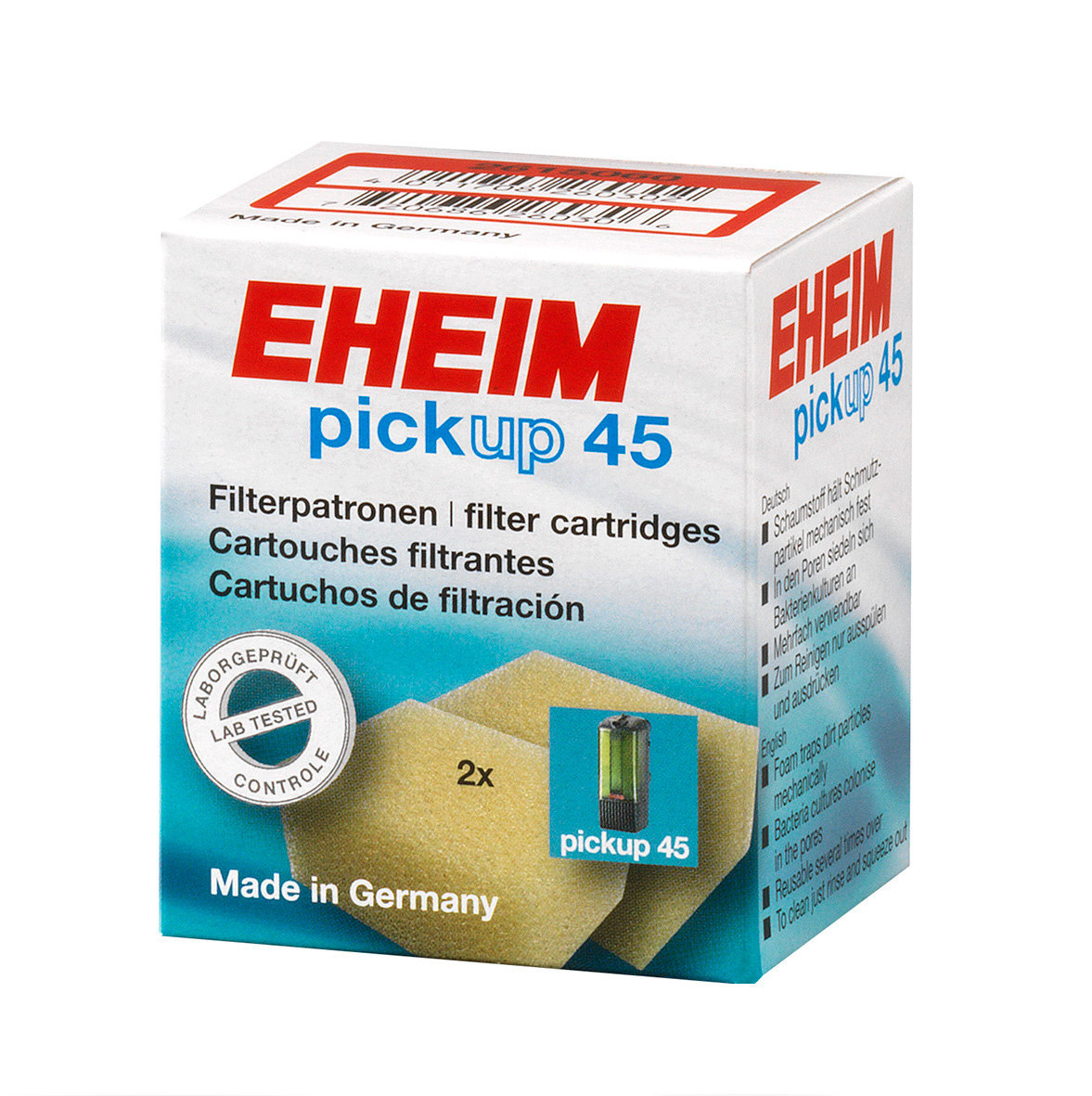 EHEIM Filterpatrone (2 Stück) Filtermasse für pick up 45 (2006)