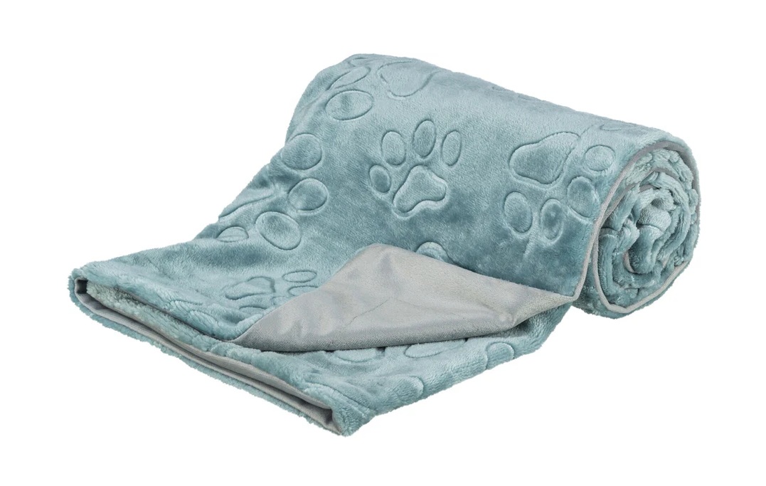 TRIXIE Decke Barry, Softplüsch, 150 × 100 cm, blau/grau