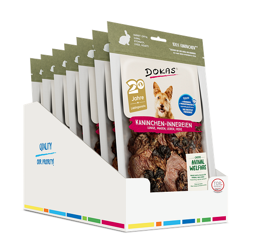 Dokas Hund Kaninchen-Innereien 100g
