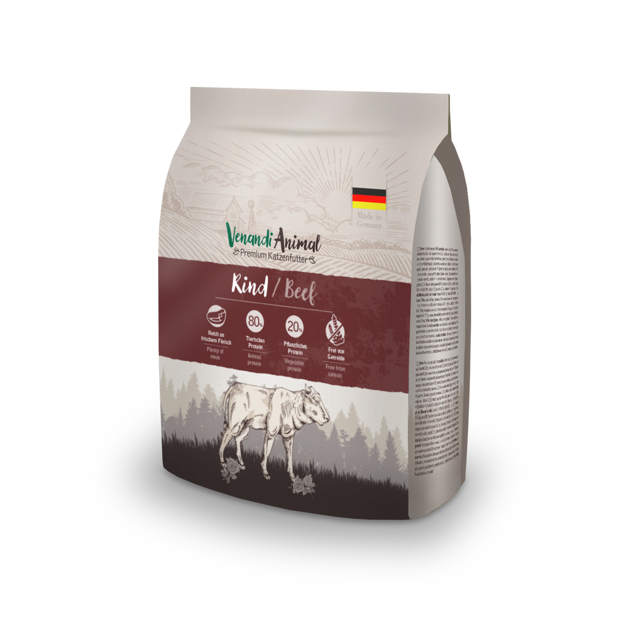 VenandiAnimal Rind Katzentrockenfutter