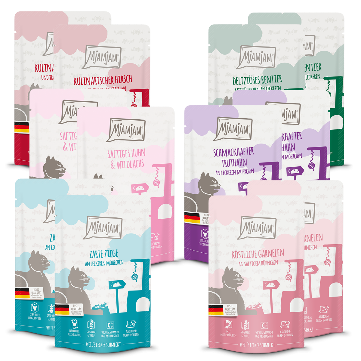 Mjamjam Probierpaket 5 12x125g MP Katzennassfutter