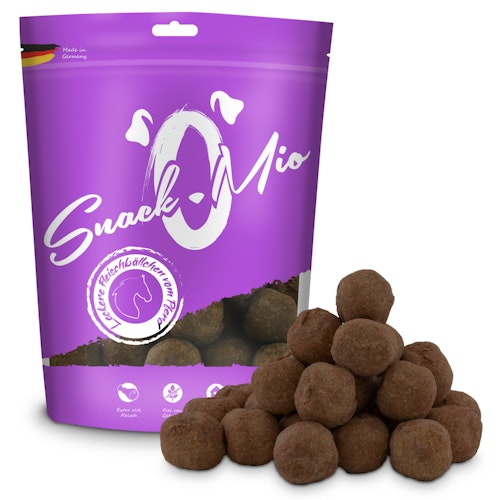 SnackOMio Fleisch- und Fischbällchen 125 Gramm Hundesnack