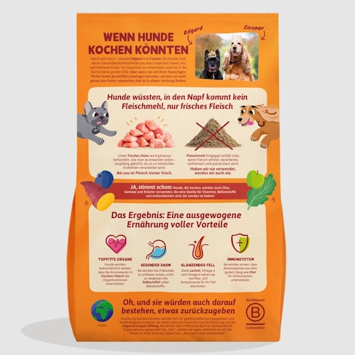 Edgard&Cooper Adult Freilaufhuhn getreidefrei Hundetrockenfutter