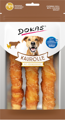 Dokas Hund Kaurolle + Hühnerbrust Medium 150g