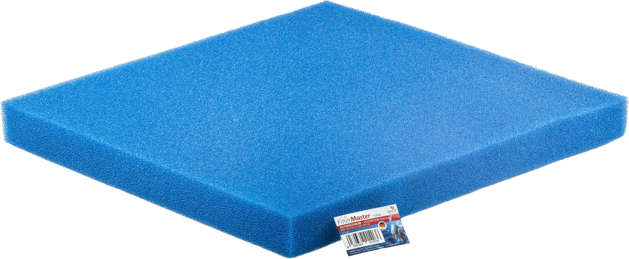 Papillon Filterschaum blau grob (50 x 50 x 10 cm, PPI10)