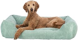 TRIXIE Vital Bett Jonna eckig mit Cordplüsch und Memory-Foam,salbei