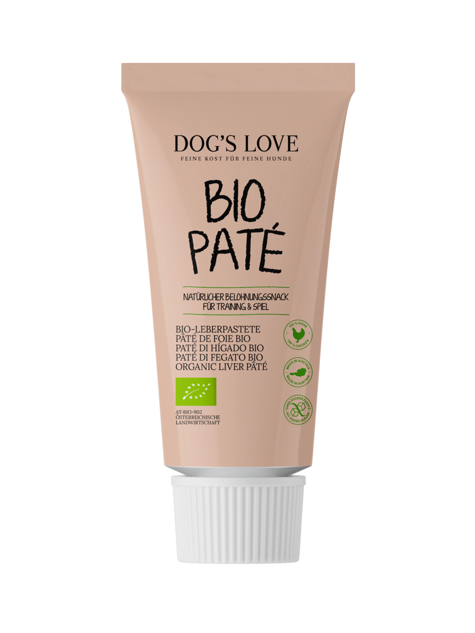 Dog's Love Bio Paté Trainingstube 80 Gramm Hundesnack