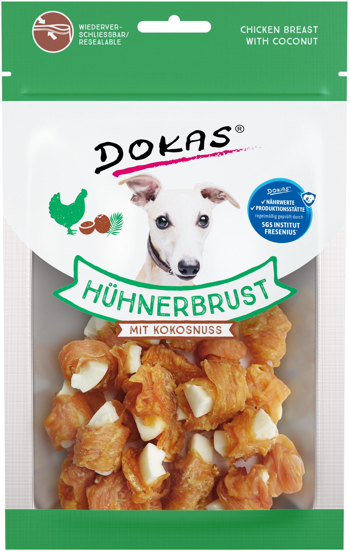 Dokas Hund Hühnerbrust mit Kokosnuss 60g