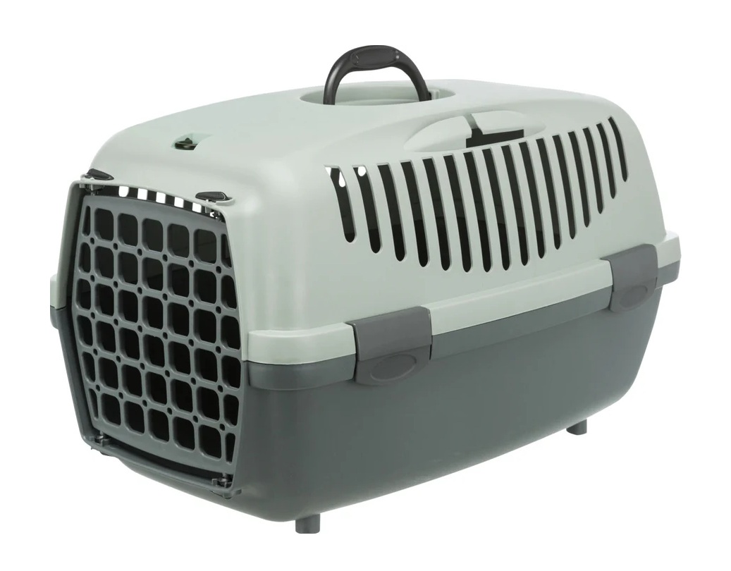 TRIXIE Transportbox Capri 3, recycelt, S: 40 × 38 × 61 cm, anthrazit/grau-grün