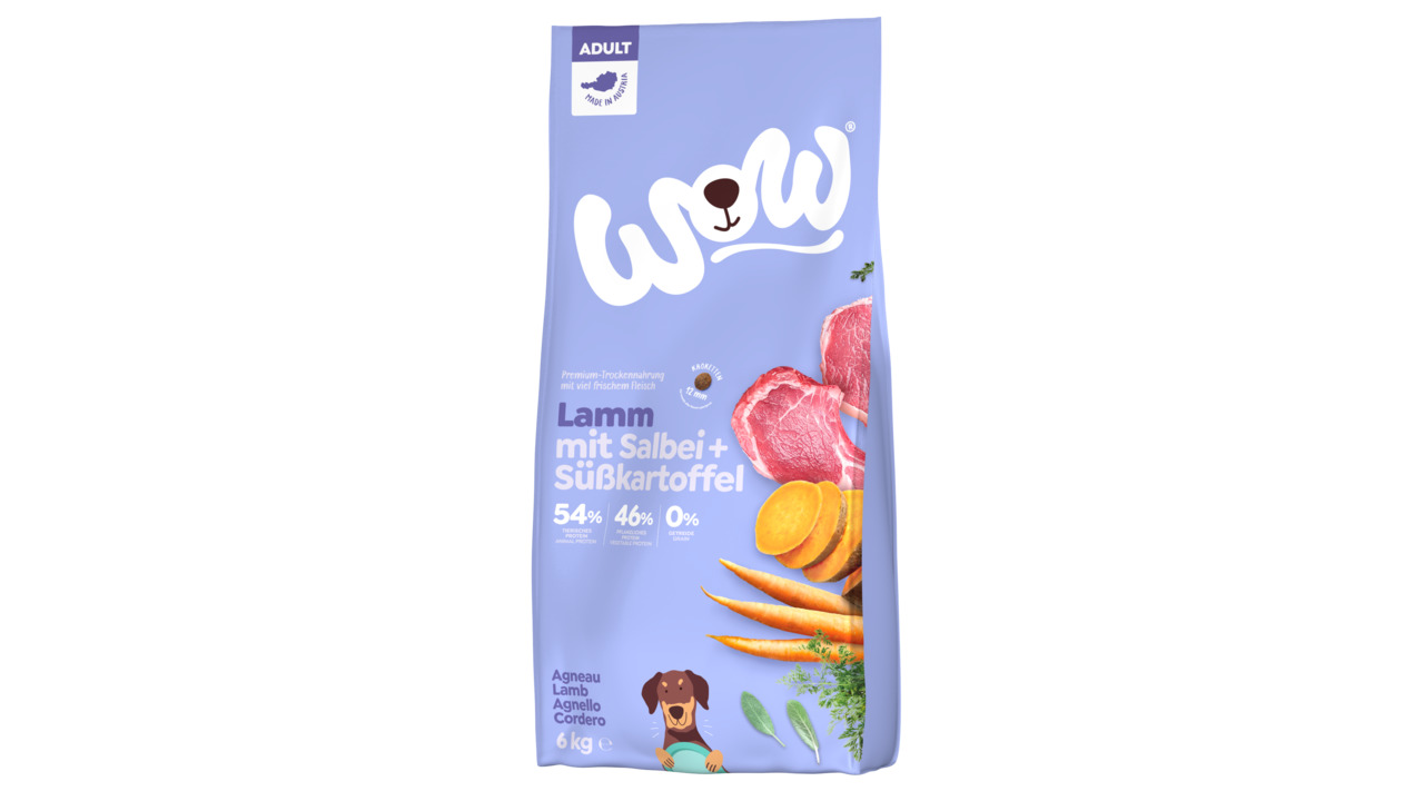 WOW Adult Lamm mit Karotten Hundetrockenfutter