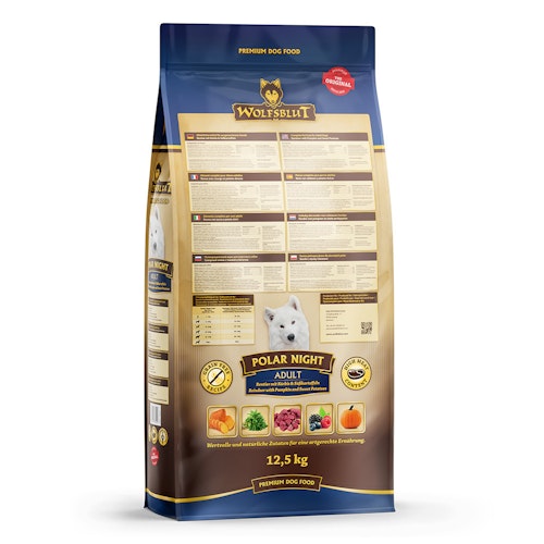 WOLFSBLUT Polar Night Rentierfleisch mit Kürbis und Süßkartoffeln Hundetrockenfutter
