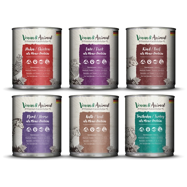 Venandi Animal 6x800g Mix-Paket KatzennassfutterVorschaubild