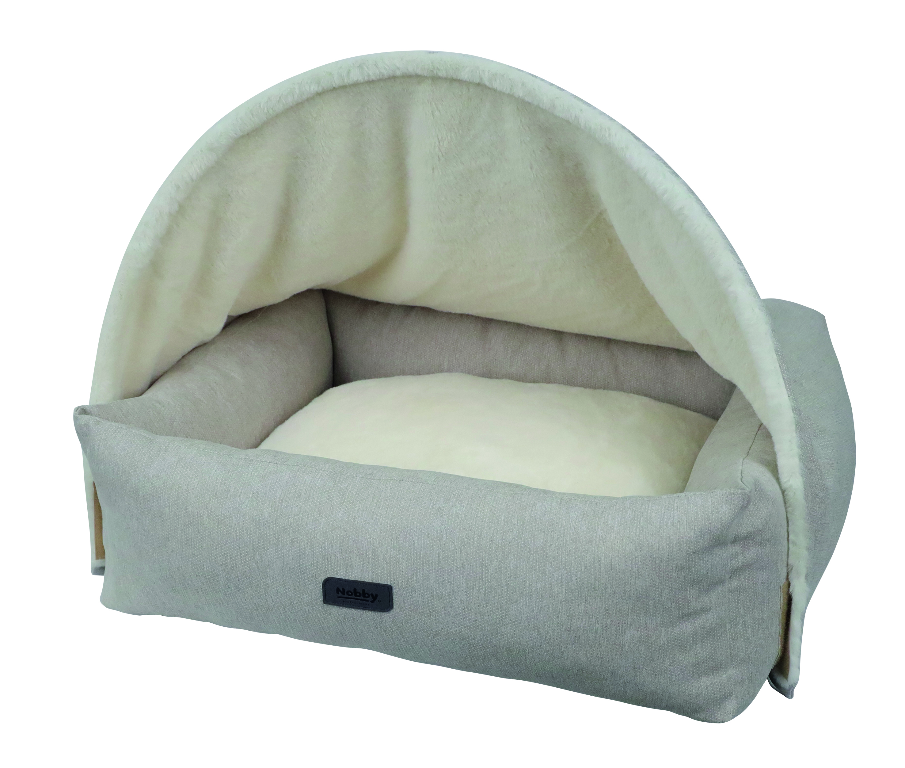 NOBBY Komfortbett mit Höhle "ILANA" beige; L x B x H: 60 x 50 x 16 cm