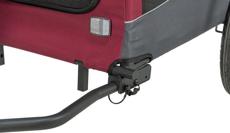 TRIXIE Fahrrad-Anhänger 2.0 schwarz/rot Größe M (63 x 68 x 75 (137) cm)