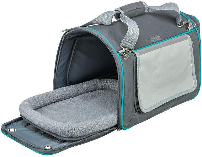 TRIXIE Wohn- und Transporttasche Vicky, 40 × 27 × 28 cm, grau