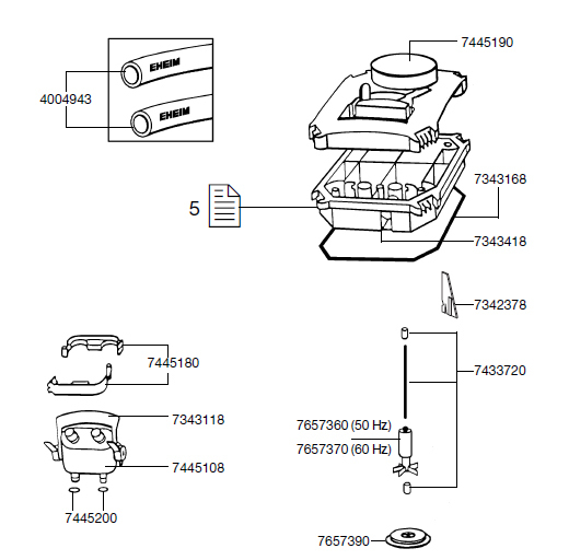 EHEIM 7343168 Profildichtung Ersatzteil für 2222-2324