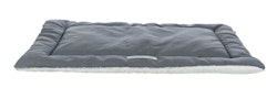 TRIXIE Liegematte Farello, Plüsch/Webstoff, 90 × 65 cm, weiß-grau/grau