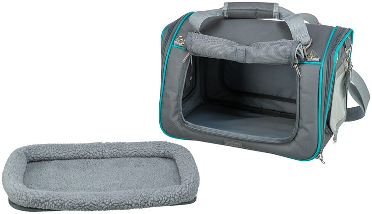 TRIXIE Wohn- und Transporttasche Vicky, 40 × 27 × 28 cm, grau