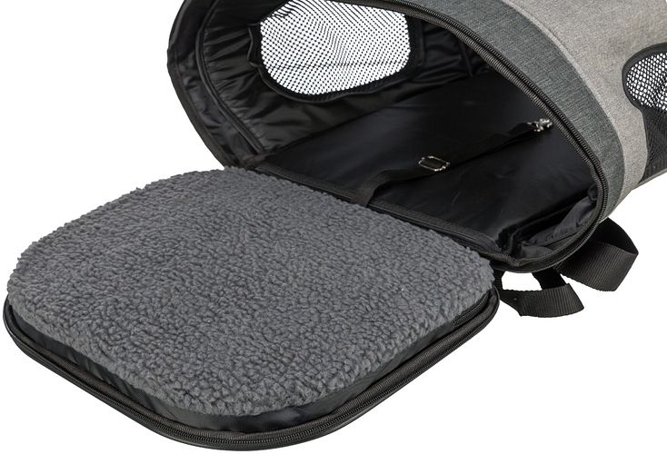 TRIXIE Rucksack Timon, 34 × 44 × 30 cm, schwarz/grau