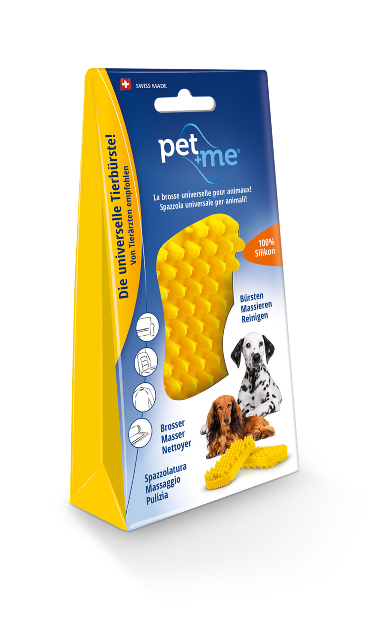 pet+me Bürste für Kurzhaar Hundepflege