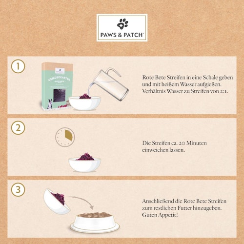 Paws&Patch ROTE BETE 800g Streifen