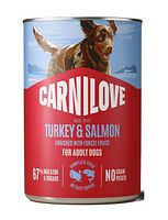 Carnilove Dog Paté 12 x 400g-Dose Hundenassfutter Pute & Lachs Junior
