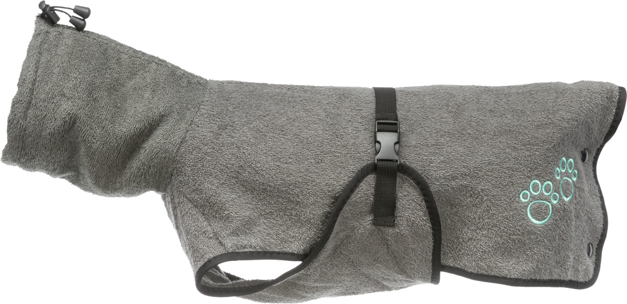 TRIXIE Bademantel für Hunde grau
