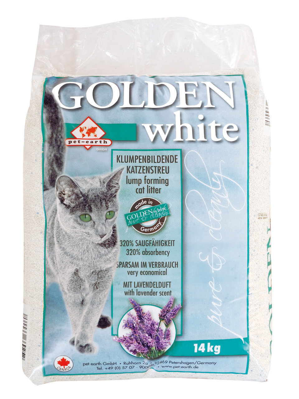 GOLDEN white Katzenstreu mit Lavendelduft