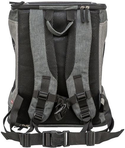TRIXIE Rucksack Timon, 34 × 44 × 30 cm, schwarz/grau
