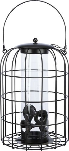 TRIXIE Futterspender mit Schutzgitter, 950 ml/ø 17 × 26 cm, schwarz